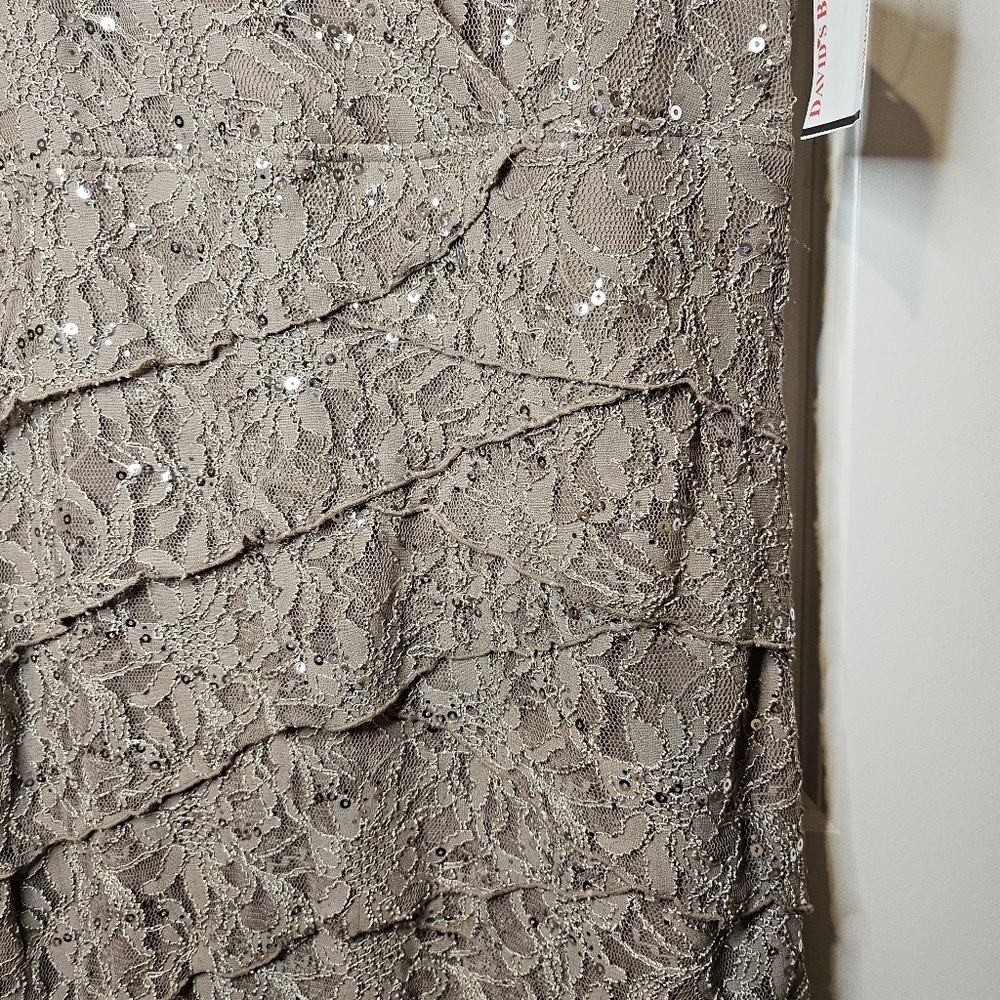 Scarlett Nite Shimmering Silver Midi Dress - Picture 3 of 12